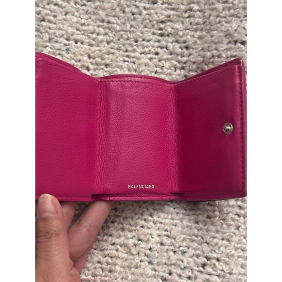 Balenciaga Pink Leather Envelope Card Holder Wallet With Box - Picture 6 of 8